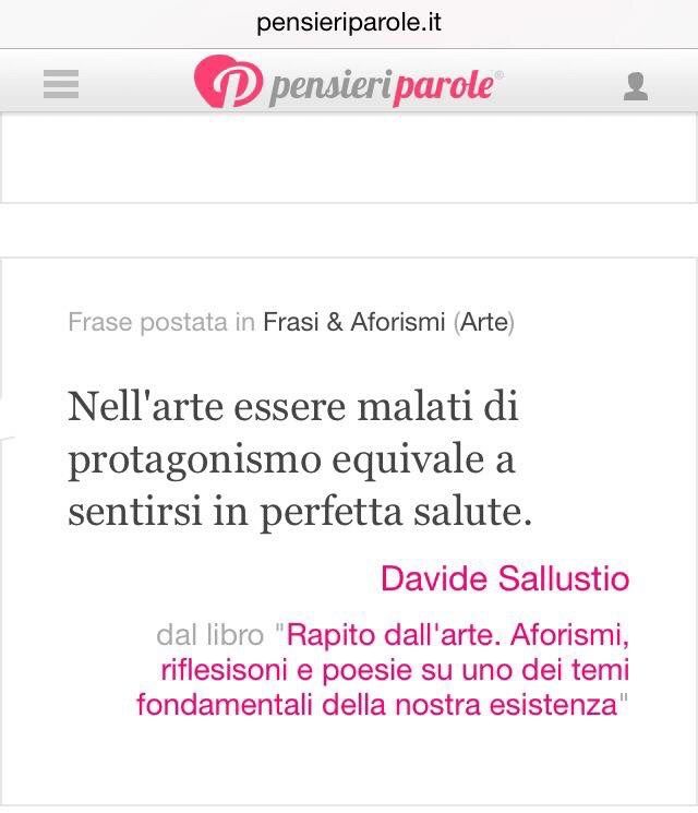 Un mio aforisma trovato sul sito 