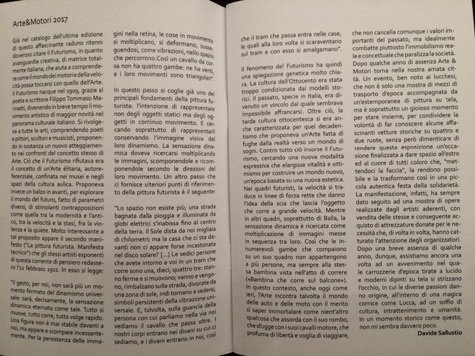 Testo introduttivo scritto per il catalogo 