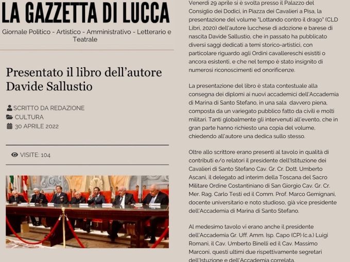 Articolo della Gazzetta di Lucca del 30-04-2022

https://www.lagazzettadilucca.it/cultura/presentato-il-libro-dellautore-davide-sallustio